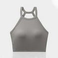 thumbnail image 4 of Kovlvoll Built in Bra Tank Tops for Women Sleeveless Summer Comfy Ribbed Solid Color Crop Top Racerback Tanks, 4 of 5