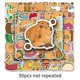 thumbnail image 1 of 50 Pcs Cartoon Capybara Stickers and Waterproof Animal Stickers Sui, 1 of 5