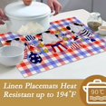thumbnail image 3 of Independence Day American Flag Gnomes Placemats 12 x 18 inches,Seasonal Kitchen Restaurant Coffee Table Runner Set of 6 for Restaurant Kitchen Home Indoor Outdoor Party, 3 of 6