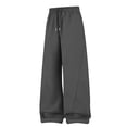 thumbnail image 3 of BVOFAR Men's Baggy Sweatpants Wide Leg Elastic Waist Casual Sweatpant High Waist Drawstring Jogging Pants with Pockets Lounge Pant Dark Gray XL, 3 of 7