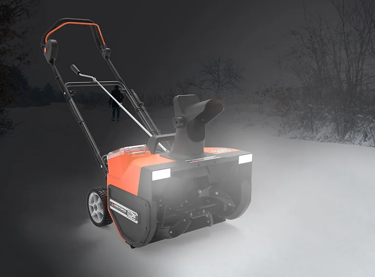 Yard Force YF60VR 18 In. 60-Volt Battery-Powered Single-Stage Snow Blower with Headlight - YF60VRX22-SB