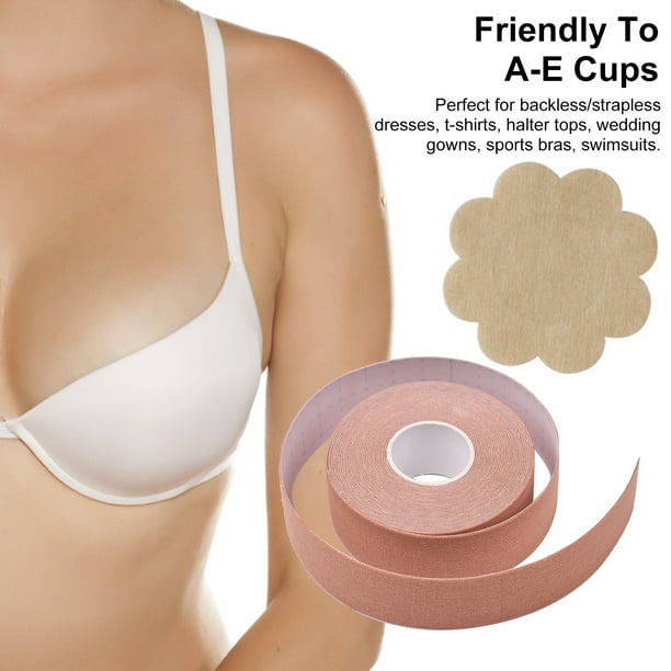 Amdohai Self-Adhesive Bra Sticker 5M Lift Tape Boob Tape Cloth Nipple Cover Lift  up for Women Pasties Invisible Reusable Lift Nipple Covers 