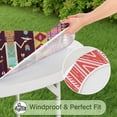 thumbnail image 5 of Ethnic Figure and Pattern Round Fitted Tablecloth with Elastic Edge,Dining Table Cover Waterproof,Outdoor Round Tablecloth for Camping,Dining,Indoor and Outdoor, 5 of 7