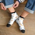 thumbnail image 3 of Silaia Bluey Print Adult Socks,Ankle Athletic Running Socks,Cushioned Breathable Low Cut Sports Tab Socks for Men and Women,Moisture-Wicking Crew Socks, 3 of 7