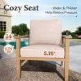 thumbnail image 5 of Summit Living 7-Seat Woven Rope Outdoor Patio Furniture Sets, Wood-Grain Metal Outdoor Patio Conversation Set with Swivel Chairs & Nesting Coffee Table, Beige, 5 of 15