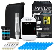 ReliOn Platinum Blood Glucose Meter Kit – Diabetes Blood Sugar Monitoring System