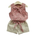 thumbnail image 2 of Minnieouse Conjunto de 2 uds. De chaleco para bebé, conjunto de pantalones cortos y chaleco para bebé, ropa de verano para niña conjuntos de ropa Rosado rojo 100cm Minnieouse AP002978-07, 2 of 6
