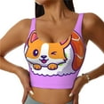 thumbnail image 2 of Lsque Corgi In Sushi Roll Printed Women'S Sports Bra, Compression, Moisture Wicking, High-Impact Sports Bra For Women,Supportive sports bra-X-Large, 2 of 9