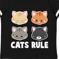 thumbnail image 4 of Inktastic Cats Rule with Cat Heads Boys or Girls Toddler T-Shirt, 4 of 5