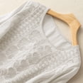 thumbnail image 7 of T Shirts For Women Womens Tops Fashionable Casual Solid Color Pleated Cotton And Linen Tops Shirts And T Shirts, 7 of 7