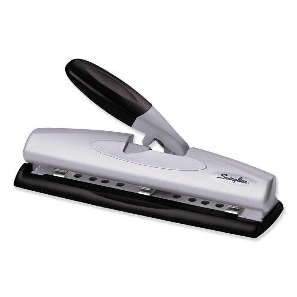 12-Sheet Lighttouch Desktop Two- To Three-Hole Punch, 9/32" Holes, Black/silver | Bundle of 2 Each