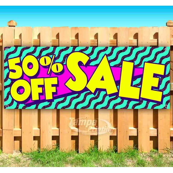 50% Off Sale 13 oz Vinyl Banner With Metal Grommets