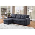 thumbnail image 1 of Topline Home Furnishings Grey 2pc Loveseat and Chaise Sectional, 1 of 2