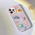 thumbnail image 3 of Compatible with iPhone 13 Pro Invisible Stand Case Kickstand 3D Tulip Flower Fruit Bear Rabbit Strawberry Rainbow Cute Fashion Pink Clear Shockproof Protective Cover for Women Girls, 3 of 7