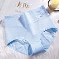 thumbnail image 4 of Liuchenyi Seamless Underwear for Women Under $5 Cotton Underwear for Women High Waist Postpartum Tummy Lifting Hip Lifting Large Size Embossed Light Blue Xxl, 4 of 4