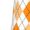 White, variant on Orange argyle Print Contrast Color Mid-calf Socks, Sweat-wicking Athletic Socks, Unisex Clothing Accessories