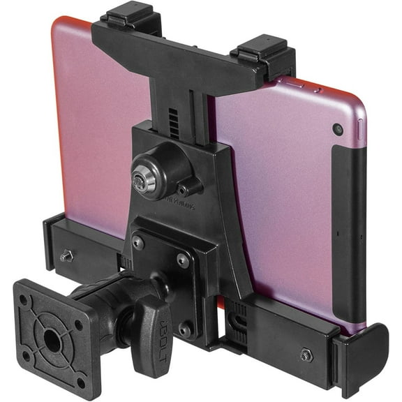 iBOLT Dock'n Lock IncrediBOLT AMPS w/ 2" Single Socket Arm Locking Drill Base Mount for All 7"-10" Tablets for Trucks, ELD's, Wall Mounting, Sprinter Vans, etc.