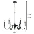 thumbnail image 2 of ICH1103A06BK-Canarm Inc-Brielle - 6 Light Chandelier-23.25 Inches Tall and 25.75 Inches Wide-Matte Black Finish, 2 of 5