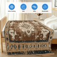 thumbnail image 4 of Brown Boho Cooling Blanket,Lightweight Breathable Summer Throw Blanket with Double Sided Cold Effect,Retro Western Rustic Ethnic Tribal Patterns Picnic Blankets Bed Sheet for Hot Sleepers 50"x60", 4 of 8