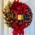 thumbnail image 3 of 15.75inch Artificial Christmas Wreath Jesus Hanging Wreath with Red Berries Pinecones Bowknots Sacred Christmas Wreath for Front Door Window Garden Home Decor, 3 of 8