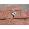 thumbnail image 5 of Artdeco 1.25 Carat Moissanite and Moissanite Engagement Ring with 18k Gold Plating, 5 of 5