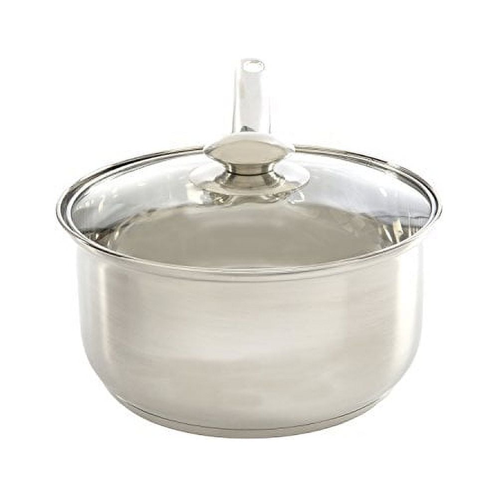 Ecolution Pure Intentions Saucepan 2 Quart - Vented Tempered Glass Lid - Stainless Steel