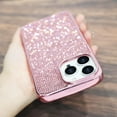 thumbnail image 3 of Compatible with iPhone 15 Pro Max Bling Diamond Case Glitter for Women 3D Rhinestone Crystal Shiny Sparkly Protective Cover with Electroplate Plating Bumper Luxury Fashion Case Pink, 3 of 14