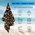 thumbnail image 4 of GZHJMY Beach Towel for Women Girls, Brown Leopard Pattern Bath Towel, Oversized Lightweight Sport Towel, 31x51 Inch, 4 of 7