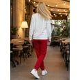 thumbnail image 3 of Set Mujer Sudadera Estampada y Pants Casual Cálido, 3 of 5