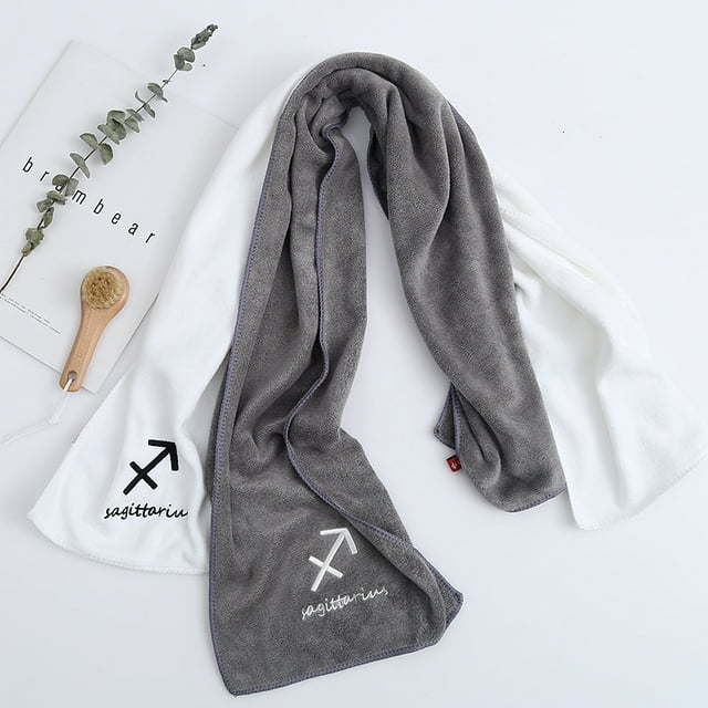 Toalla absorbente de sudor para deportes de gimnasio, regalo de actividad, alargada, gruesa, de secado rápido, suave, absorbente de sudor, para correr, para adultos, logotipo de constelación