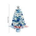 thumbnail image 5 of Mini Christmas Tree under $5! CQCYD Blue Tabletop Christmas Tree with Ornaments, Artificial Mini Xmas Tree for Home Office Holiday Decoration, 5 of 9