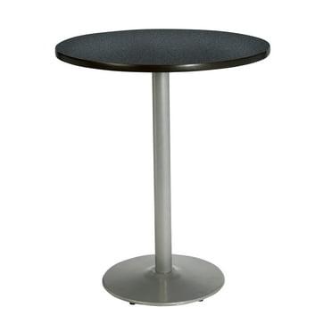 KFI Studios Mode 2.5' Round Bistro Table, Graphite Nebula, Silver Base