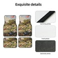 thumbnail image 4 of Yiaed American Flag Rose Garden Print Carpet Floor Mats for Cars, Auto Accessories Front & Rear Car Floor Mats Car Floor Foot Mat Sets of 4 Pieces, 4 of 7
