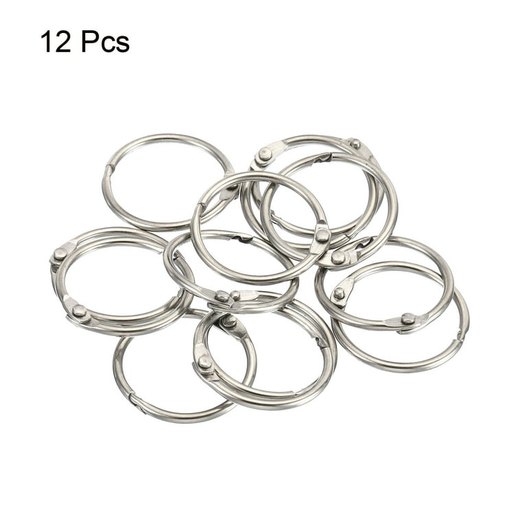 1.2 Inch Binder Rings (30 PCS), Nickel Plated Steel Book Rings, Loose Leaf  Binder Rings, Key Rings, Metal Rings For Index Cards