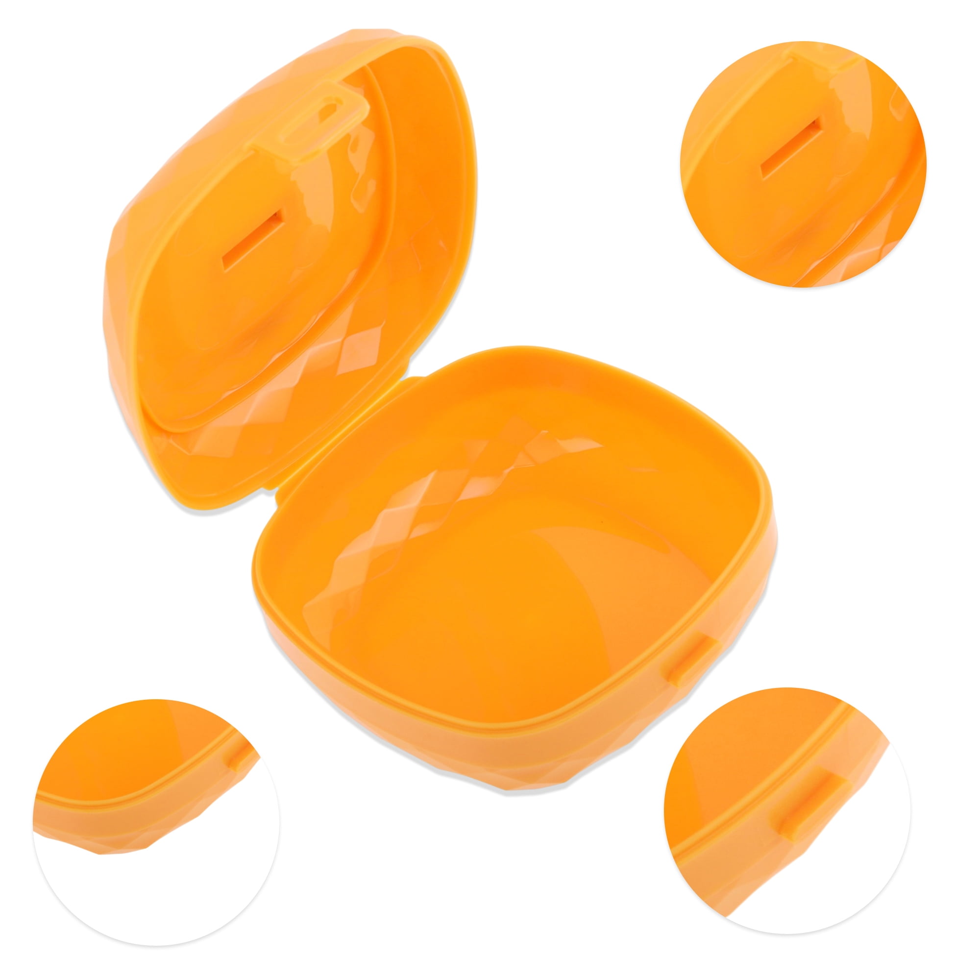 Unique Bargains Multi-Function Stylish Jewelry Box Organizer Single-Layer Orange