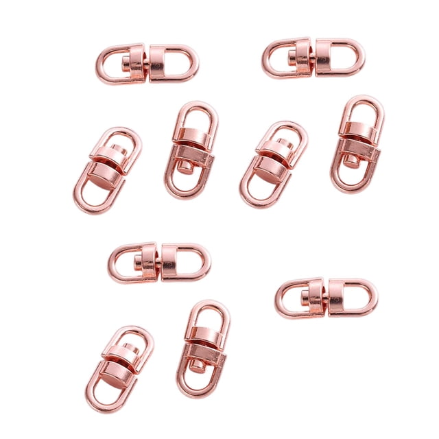 10 piezas cierre de gancho giratorio aleación de Zinc Color sólido llavero conector DIY artesanía conexión llavero accesorio Ropa, zapatos y accesorios Miscelánea Oro rosa 19 mm largo Guardurnaity AP015715-06