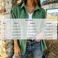 thumbnail image 3 of ClodeEU Women's Corduroy Long Sleeve Button Shirt Jacket,Casual Loose Fit Fall Outerwear ,Women's Plus L, 3 of 7