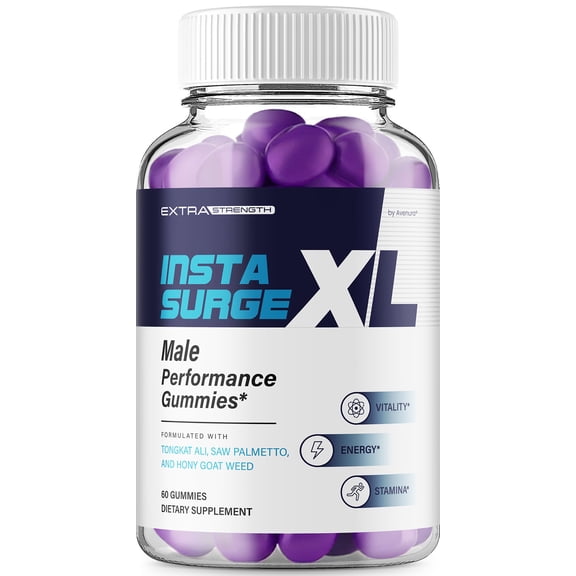 Insta Surge XL Gummies for Men – InstaSurge XL Gummy Natural Blend Vitamins for Overall Health, 1 Pack, 60 Gummies