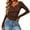 Brown women's long sleeve button down top a1, variant on thefmos Women's Fall Winter Round Neck Long Sleeve Button Down Ribbed Pullover Tops Solid Slim Casual Basic Tshirt Blouses Trendy Cute Knitwear Fashion Layering Tees, Dark Gray S