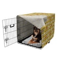 thumbnail image 2 of Fruit Dog Crate Cover, Repetitive Pears Apples Leaves Pop Illustration, Easy to Use Pet Kennel Cover Small Dogs Puppies Kittens, 7 Sizes, Khaki Multicolor, by Ambesonne, 2 of 6