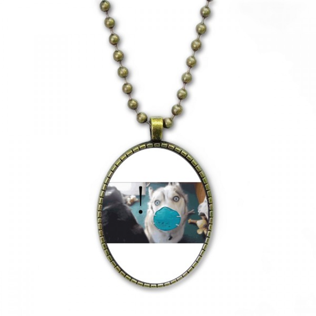 Collier Expression Chien Tête Rigolote Choquante Chaîne Vintage Pendentif Bijoux Collection