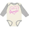thumbnail image 3 of Inktastic I Love My Grandpa in Pink Chalk Heart Boys or Girls Long Sleeve Baby Bodysuit, 3 of 5