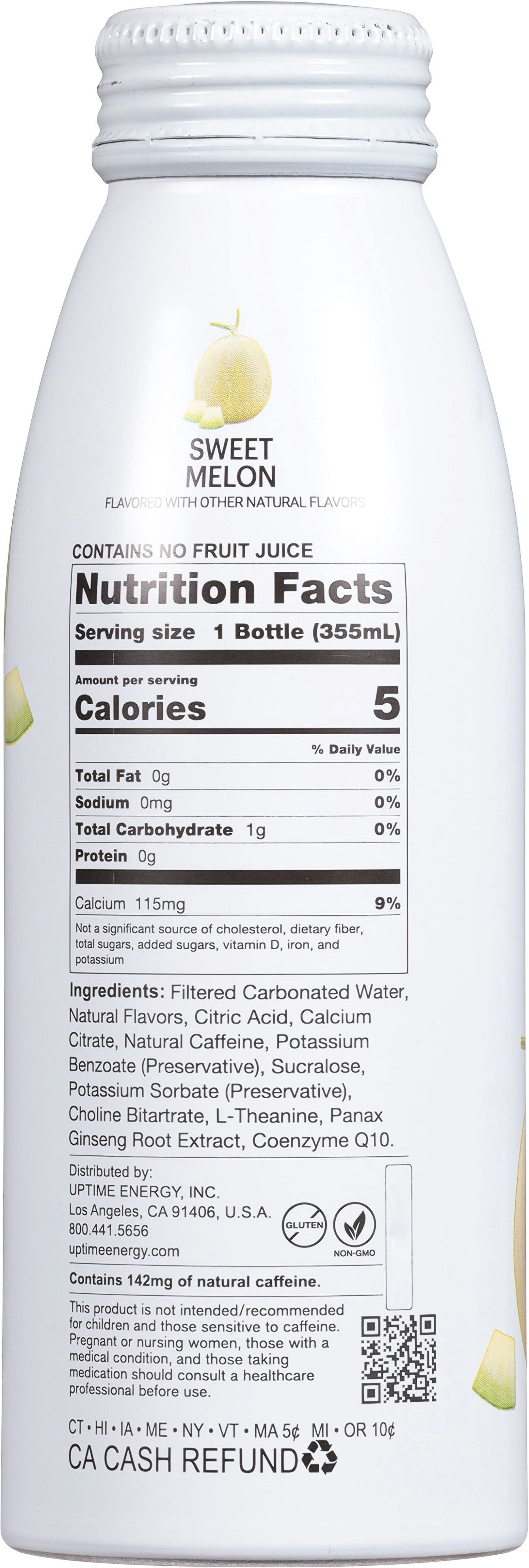 Uptime Energy Drink Summer Melon 12 fl oz (Pack Of 12)