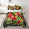 thumbnail image 3 of Manfei Cardinal Bird 7-Piece Twin Bedding Sets,Romantic Rose Flower Bedding Comforter Set,Pired Green Sheet Sets For Girl Teens,Breathable Home Decor Reversible, 3 of 9