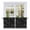 Black, variant on Black Spring Floral Tier Curtains, Vintage Botanical Watercolor Light Filtering Kitchen Curtains, 2Pcs Rod Pocket Half Window Treatments Panels for Sink Cafe Cabinet Camper 27.5x24 Inches