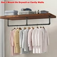 Industrial Pipe Clothes Rack, Heavy Duty Detachable Iron Garment Rack
