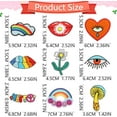 thumbnail image 5 of HOWAF 16 Pcs Psychedelic Hippie Iron on Patches,Colorful Trippy Vintage Embroidered Repair Decoractive Patches Kit for Sew on Clothing Backpack Jackets Jeans Hats Shirt DIY Craft Decorations, 5 of 8