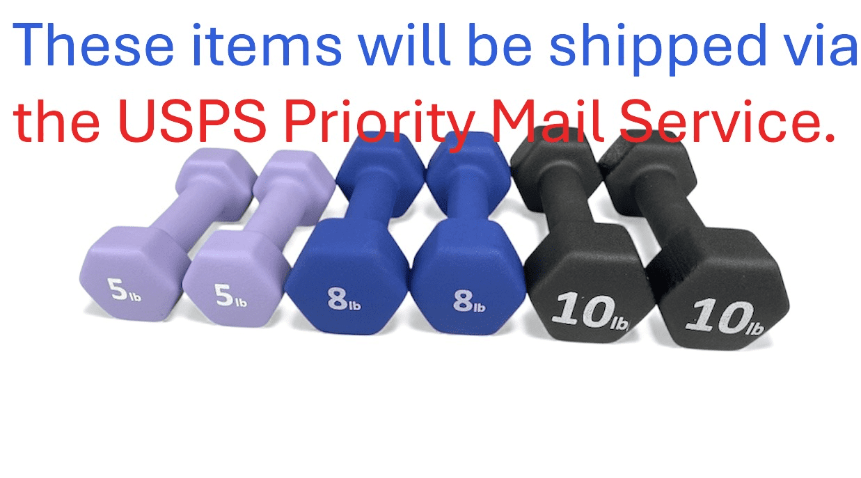 Rainforest Basics Neoprene Hex Dumbbells, Blue, 5 lb/8 lb/10 lb 3 Pairs