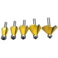 thumbnail image 4 of 5Pcs/Set 8Mm Countersink Chamfer Router Bit 11.25 15 22.5 30 45 Degree Countersink For Woodworking Woodworking Tools, 4 of 7