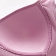 thumbnail image 4 of ATOYSOY 2Pc Plus Size Everyday Bra Lace Splicing Breathable Push Up Underwear Wireless Workout Support Full Coverage Bra Girls Teens Smoothing Comfy Bra Purple, 4 of 6
